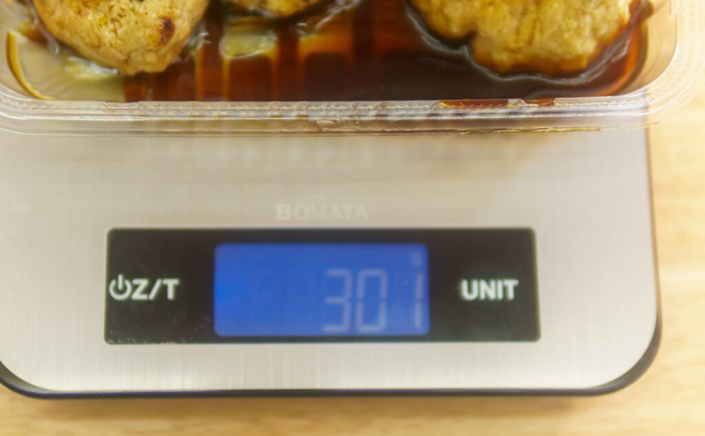 炭火焼鶏つくね(軟骨入り)たれの重量