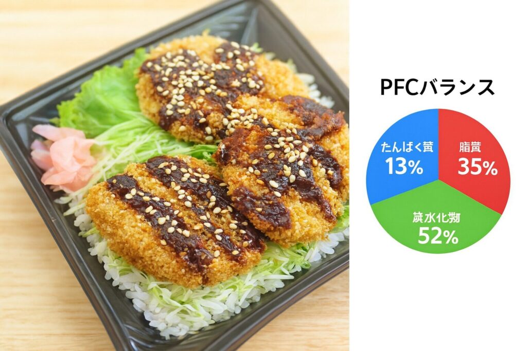 おてがるヒレカツ丼（味噌）のPFCバランス